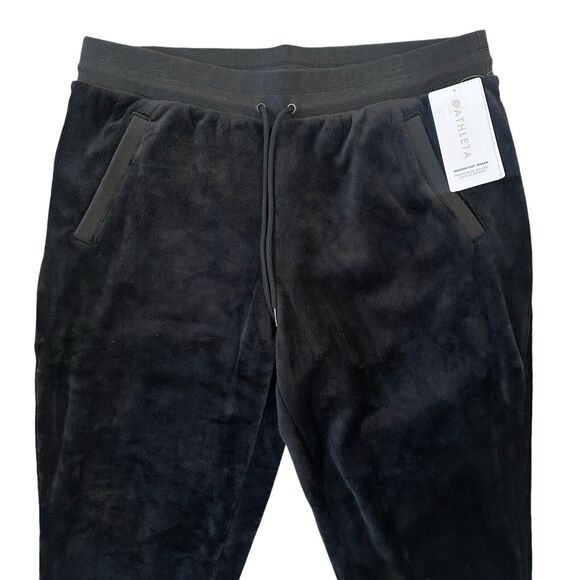 NEW Athleta Recover Cozy Karma Jogger Pants Velour Black Plus Size 1X Plush - Picture 3 of 10